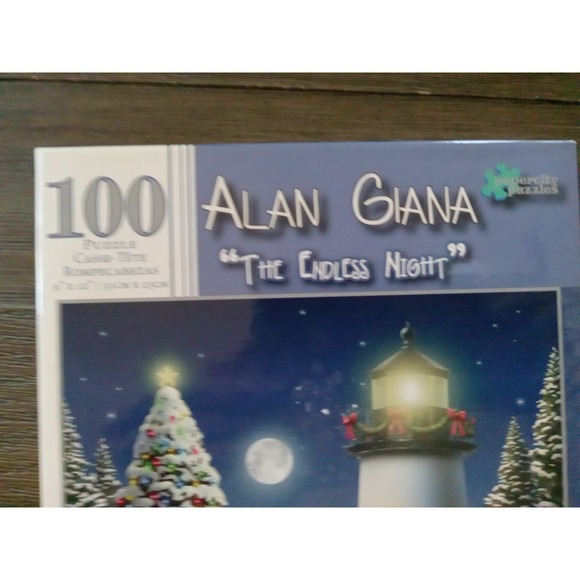 Alan Giana "The Endless Night" Papercity Puzzles 100 Piece 9" X 12" Holiday NEW - Picture 4 of 13